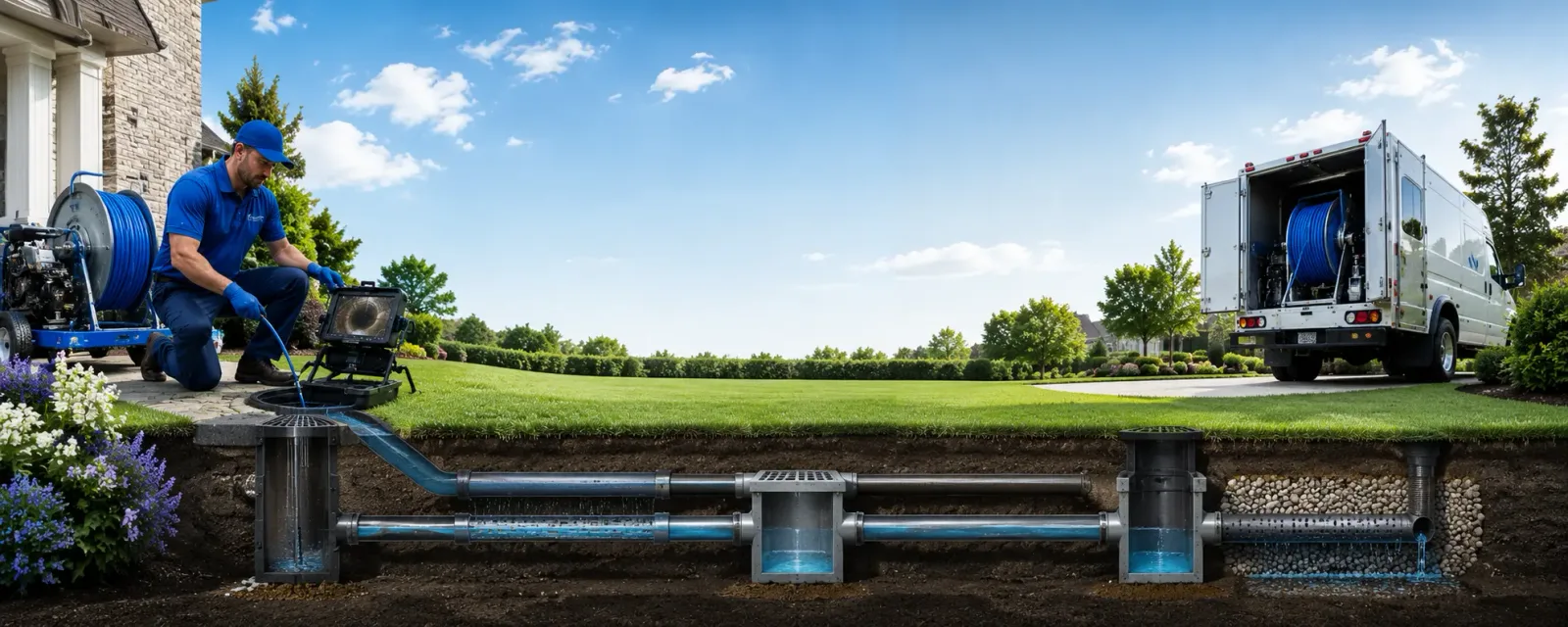 Outdoor drain cleaning information for Martinsville, OH